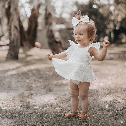 Princess Ruffles White Dress