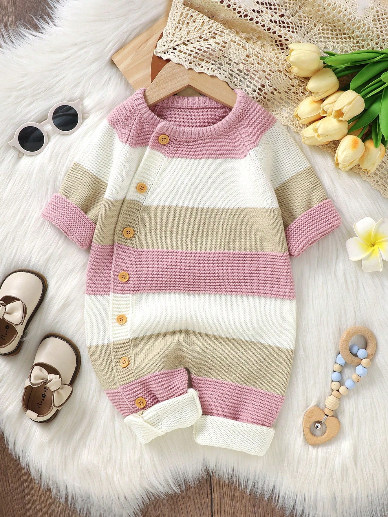 Nova Colorblock Gebreide Onesie