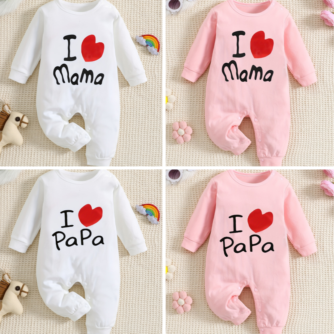 I love papa & mama romper