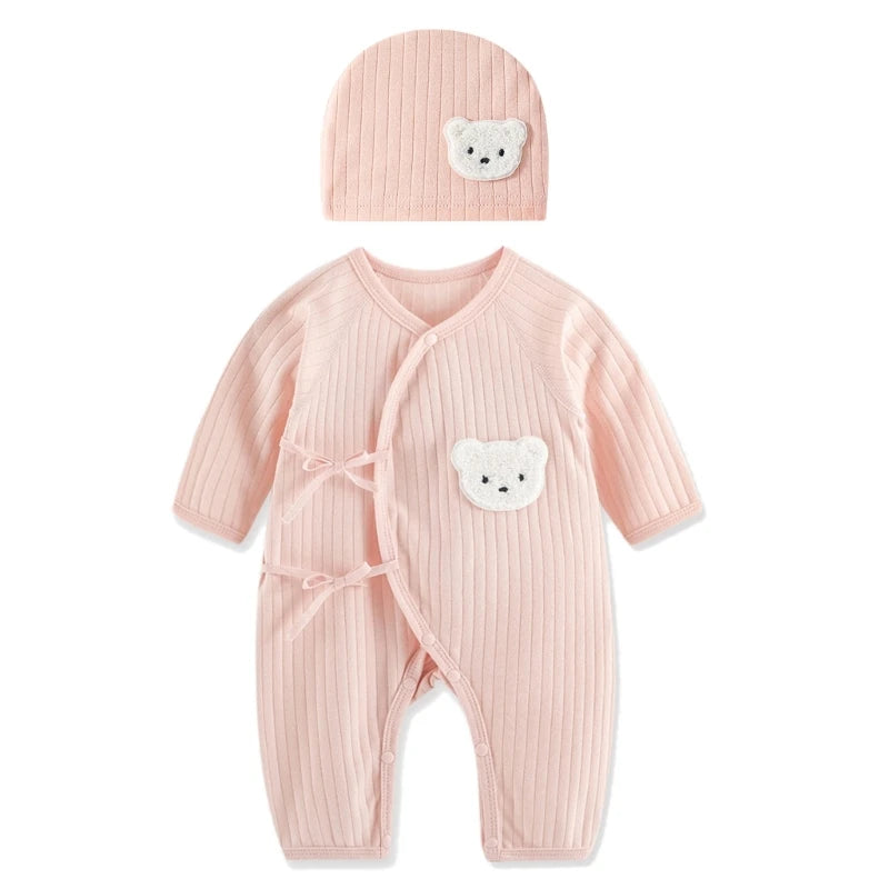 Lucky Bear | Luxe Romper & Mutsje Set