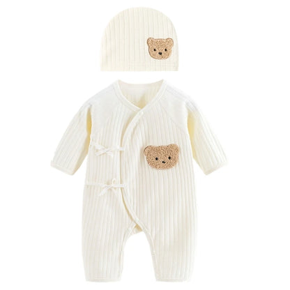 Lucky Bear | Luxe Romper & Mutsje Set