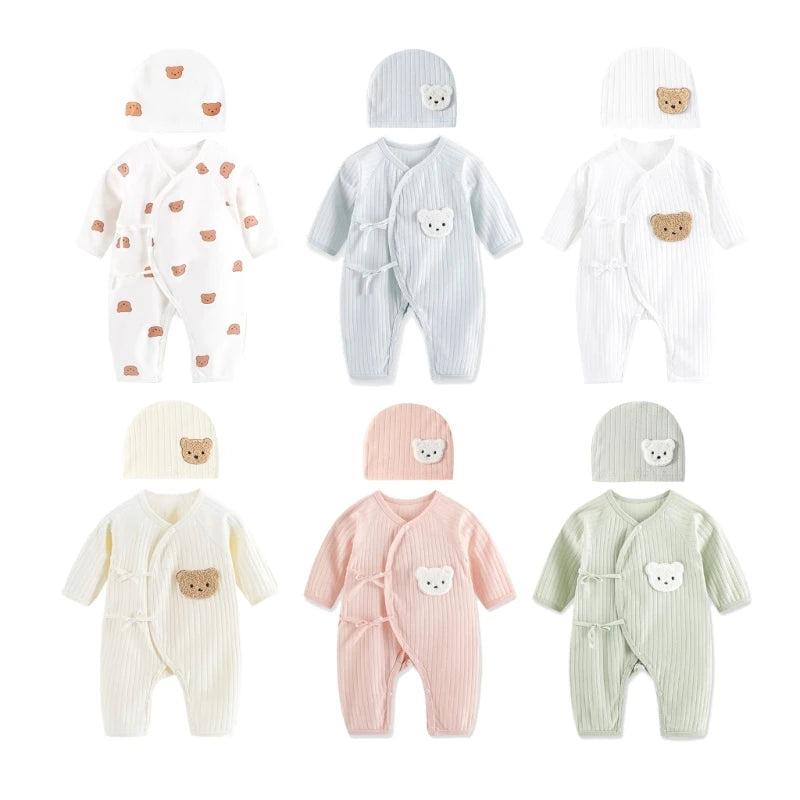 Lucky Bear | Luxe Romper & Mutsje Set